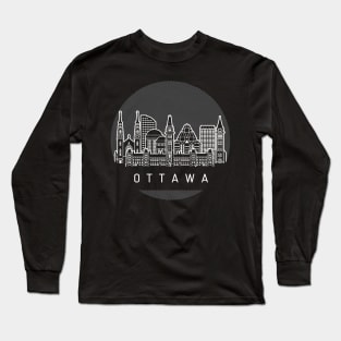Ottawa Canada Skyline Long Sleeve T-Shirt